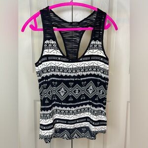 Papaya tank cream/black size small